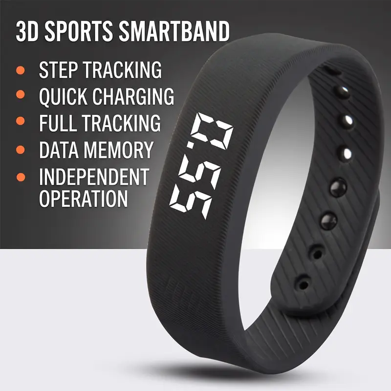 Fitness Tracker with Built-In USB Charging