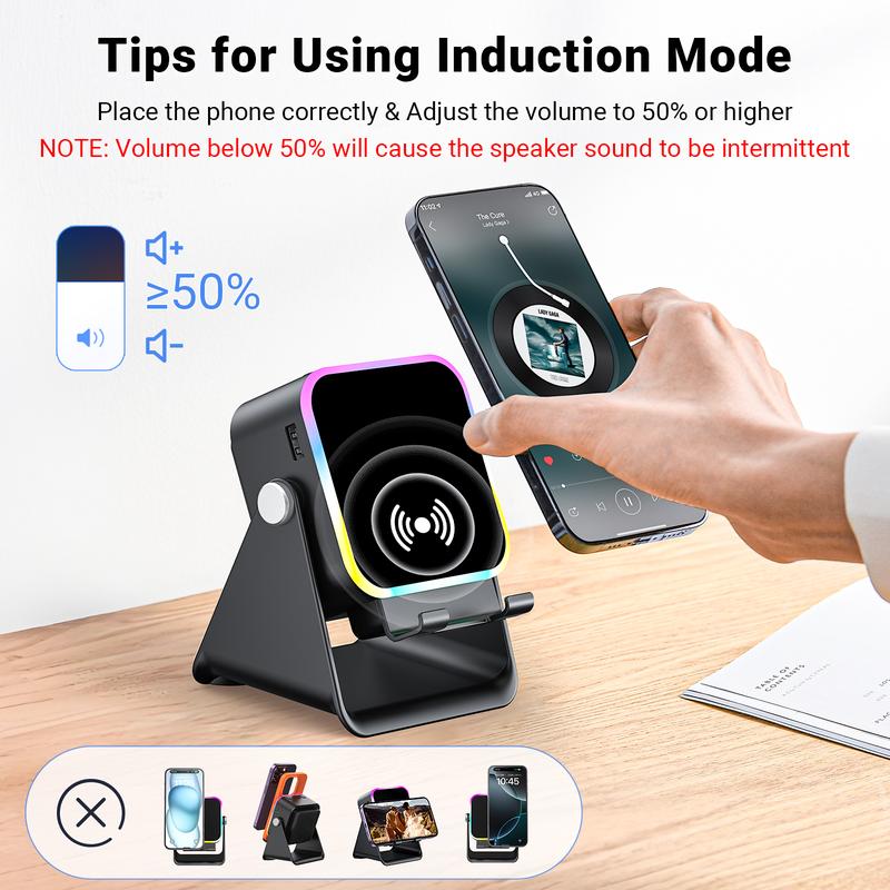 5-in-1 Induction Speaker & Phone Stand