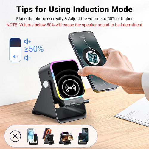 5-in-1 Induction Speaker & Phone Stand