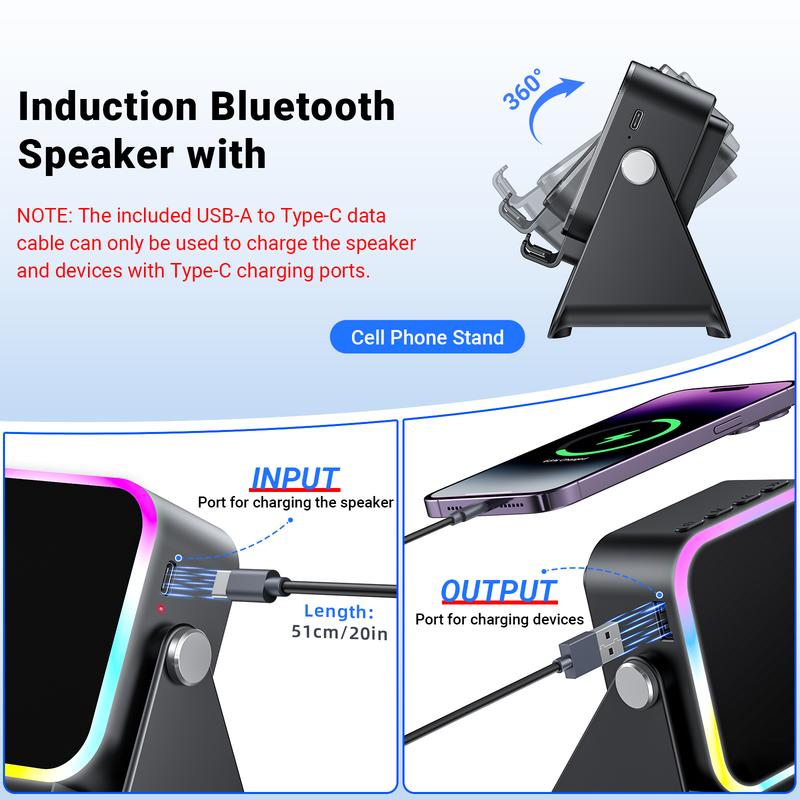 5-in-1 Induction Speaker & Phone Stand
